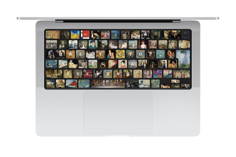 全79キーが世界の名画 Masterpiece Gallery MacBookキーボードシール(全キー・JIS配列対応)|Stecky