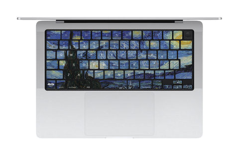ゴッホ星月夜 MacBookキーボードシール 全キー JIS配列対応 Stecky Stickers