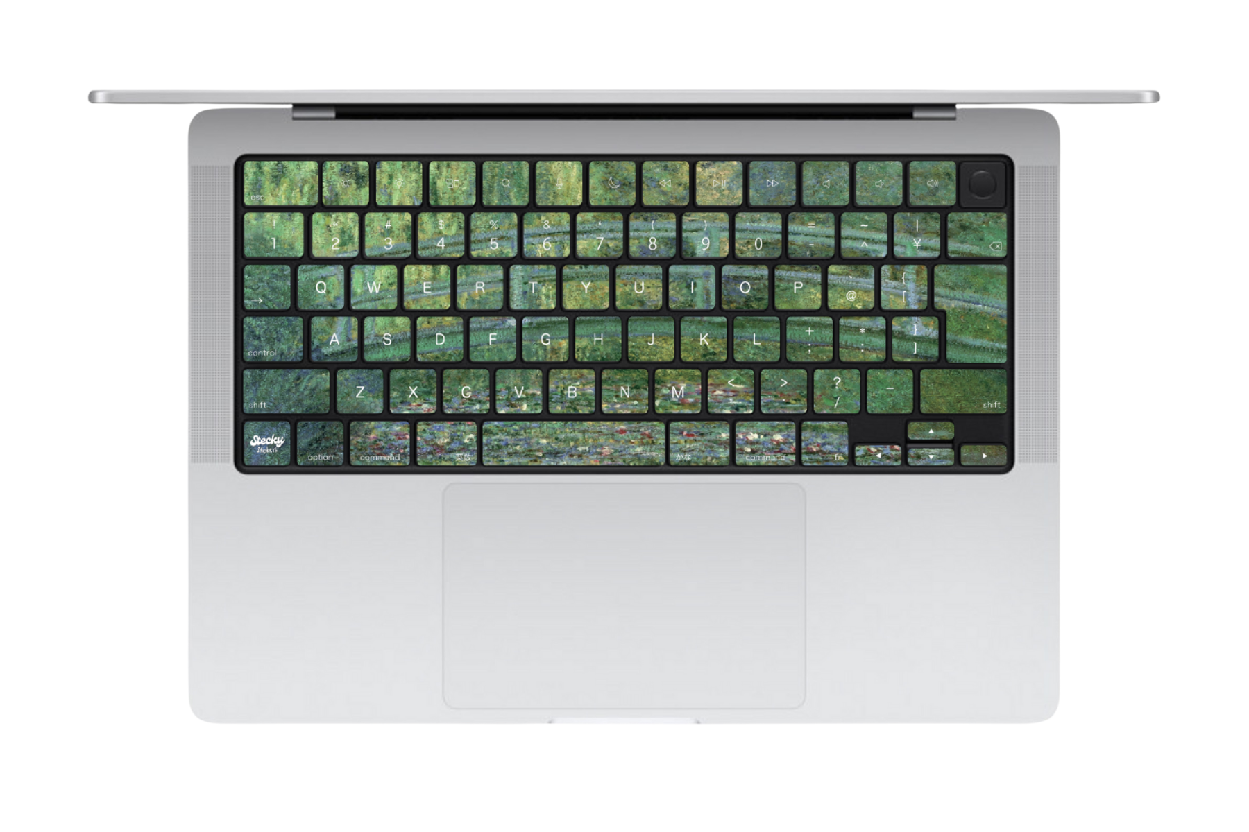 モネ睡蓮 MacBookキーボードシール 全キー JIS配列対応 Stecky Stickers