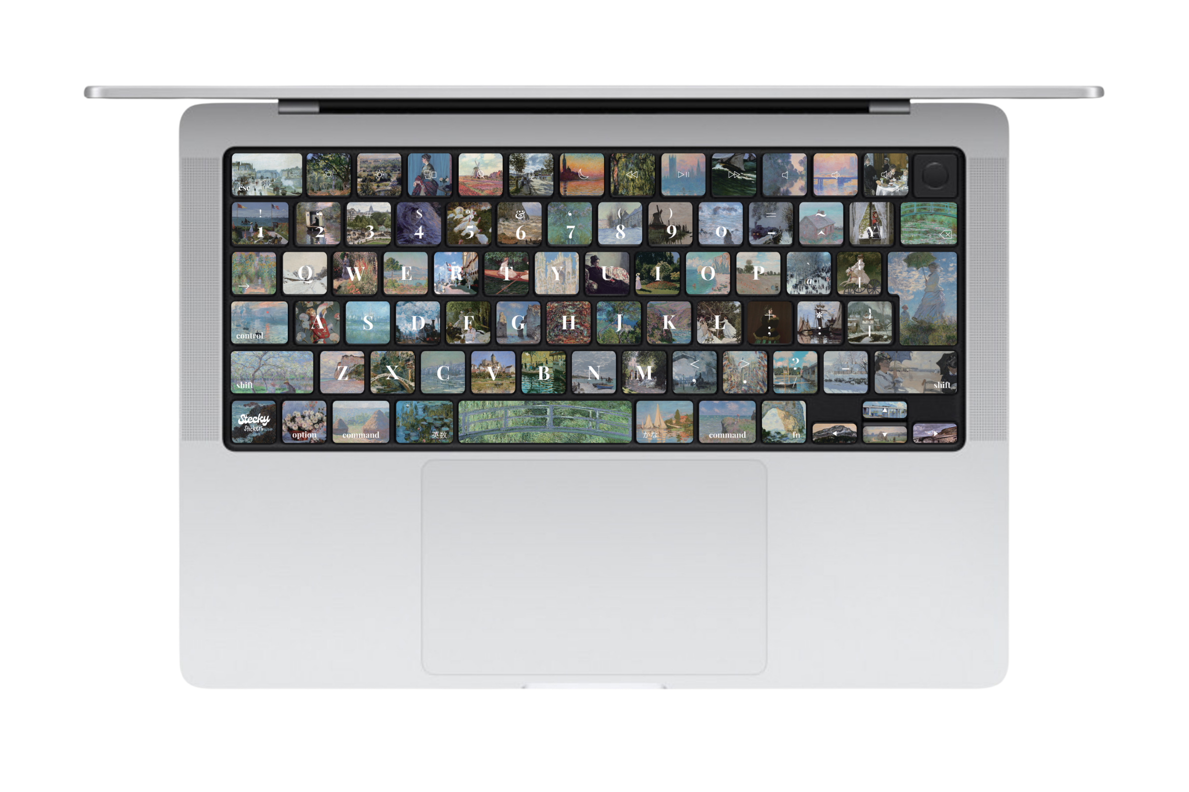 全７９キーがモネの名画 Monet Gallery MacBookキーボードシール（全キー・JIS配列対応）｜Stecky