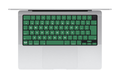 Sage Green セージグリーン MacBookキーボードシール 単色 全キー JIS配列対応 Stecky Stickers