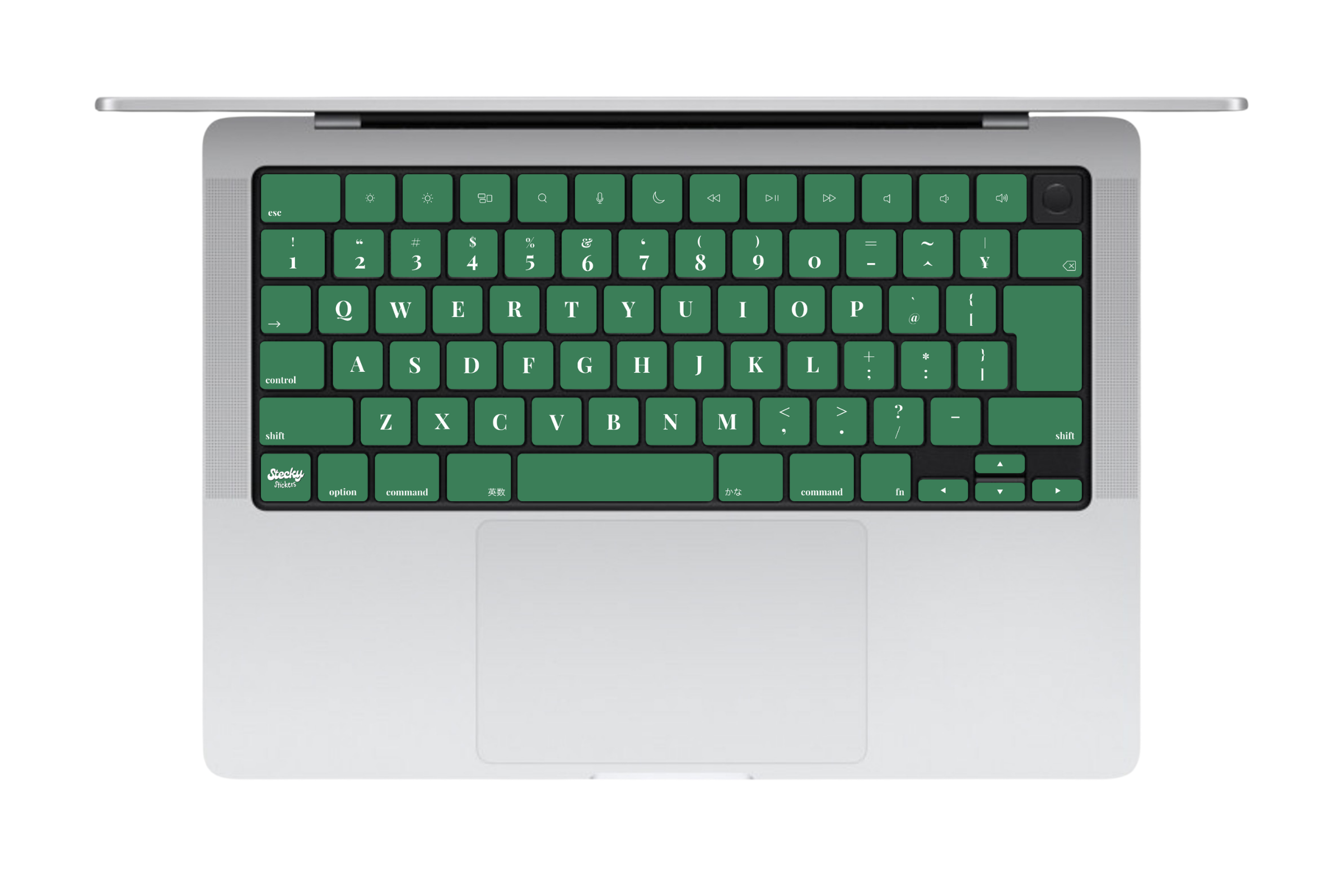 Sage Green セージグリーン MacBookキーボードシール 単色 全キー JIS配列対応 Stecky Stickers