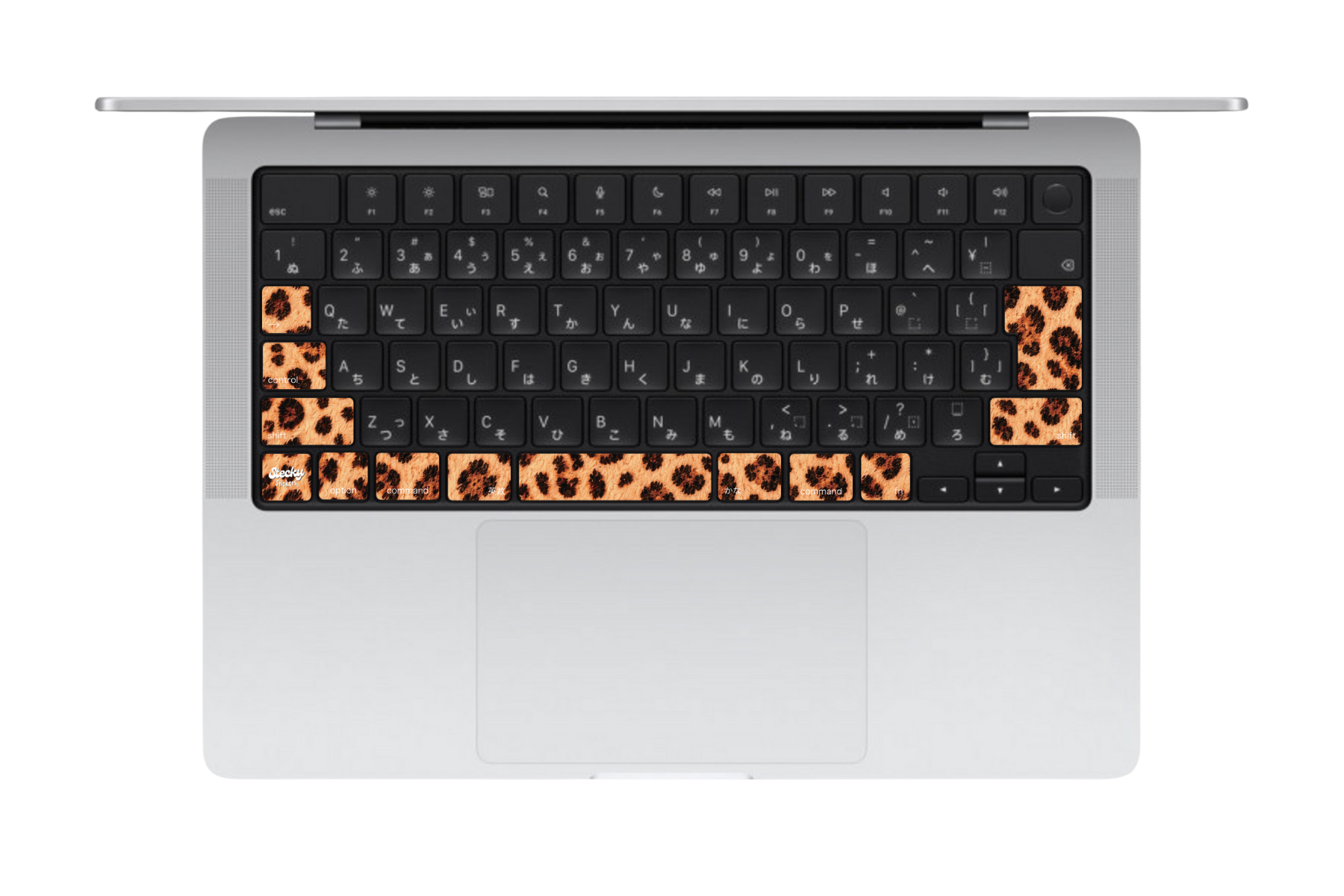 レオパード MacBookキーボードシール 一部キー JIS配列対応 Stecky Stickers