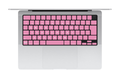 Blush Pink ブラッシュピンク MacBookキーボードシール 単色 全キー JIS配列対応 Stecky Stickers