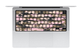 ピンクカモフラ MacBookキーボードシール 全キー JIS配列対応 Stecky Stickers