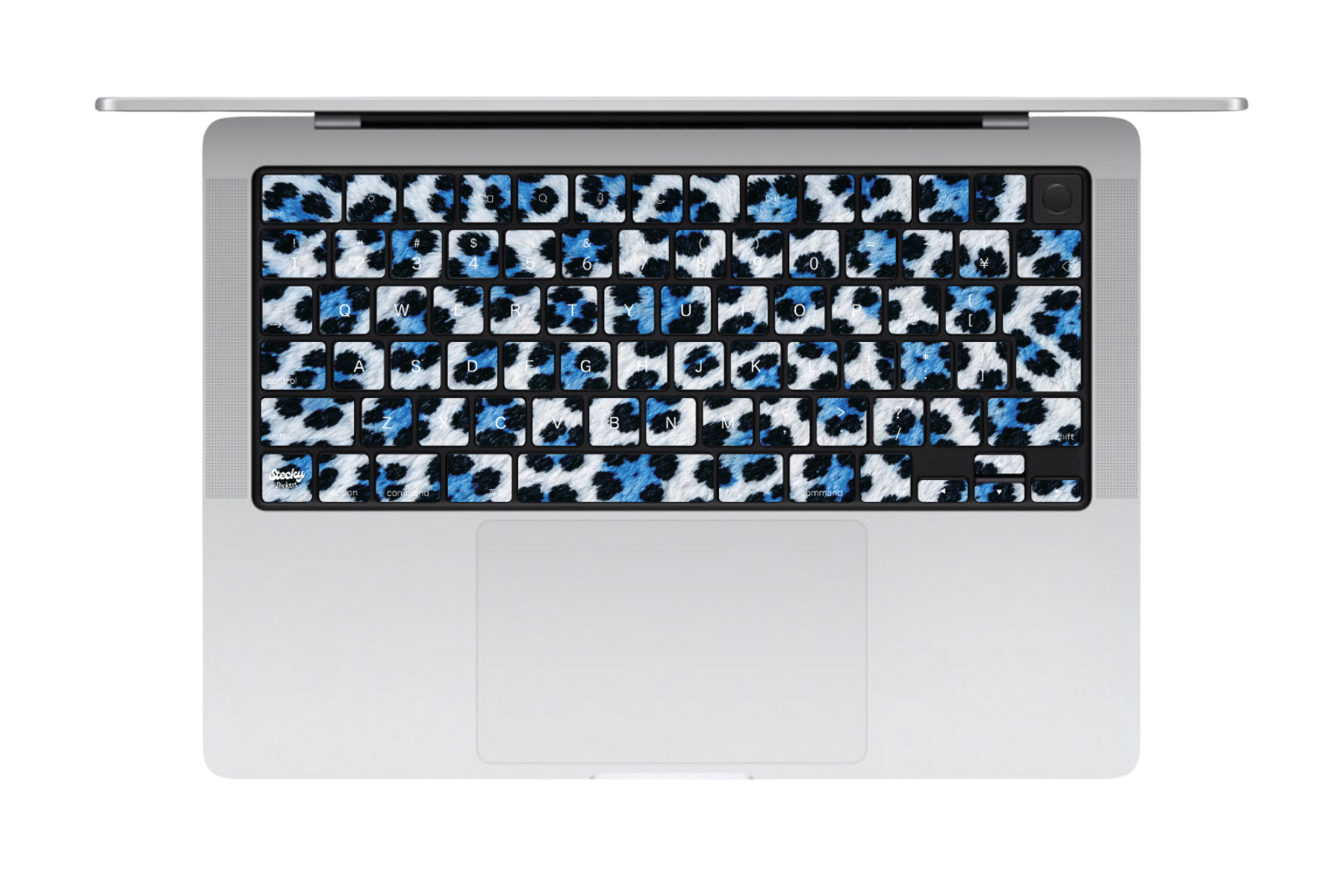 ブルーレオパード MacBookキーボードシール 全キー JIS配列対応 Stecky Stickers
